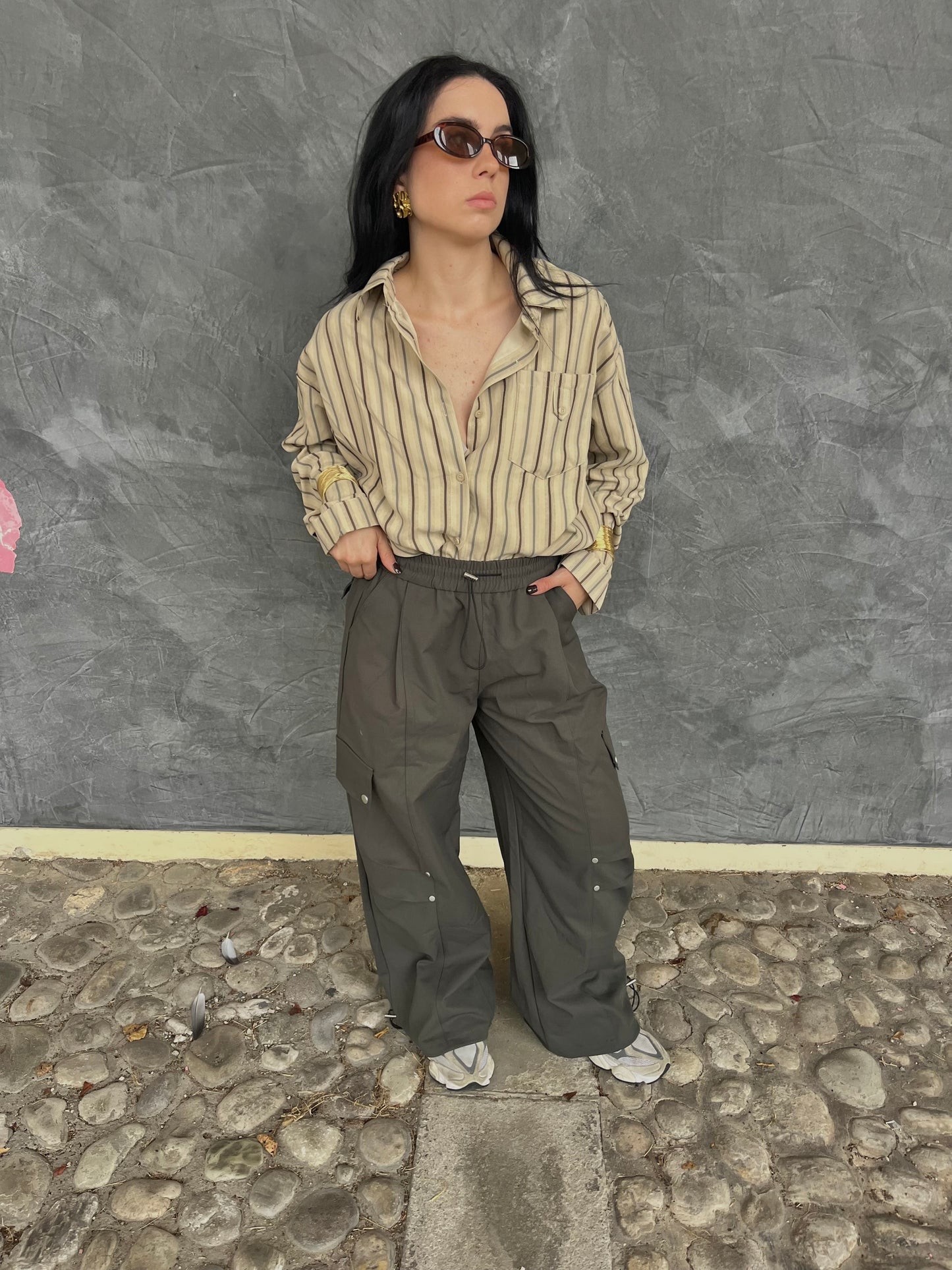 PANTALONE CARGO GRIGIO