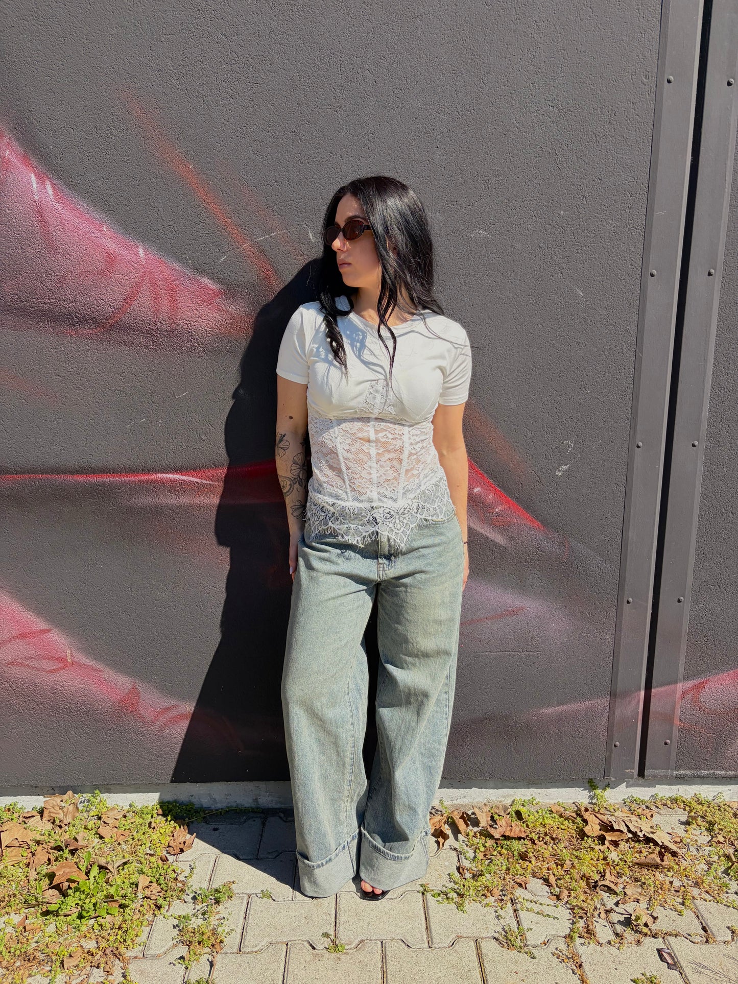 T-SHIRT NIKI PIZZO BIANCO
