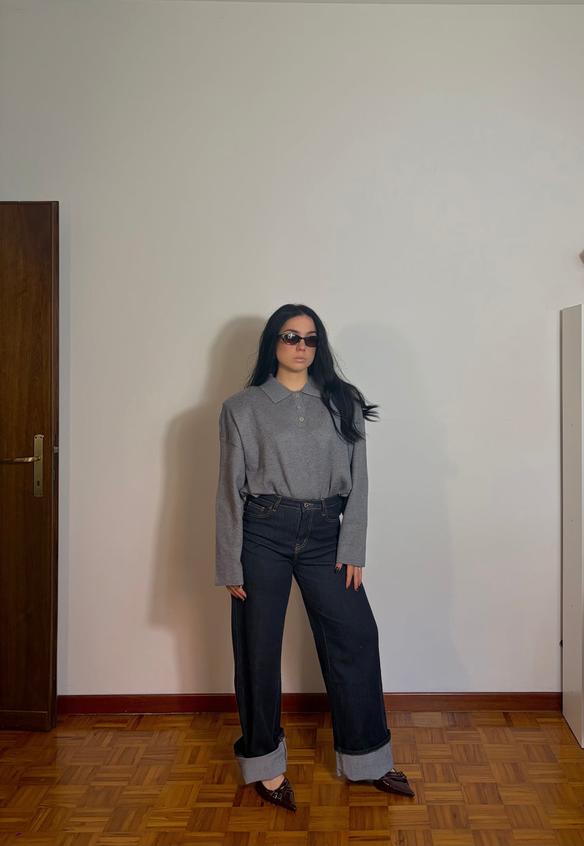 MAGLIONE POLO GRIGIO