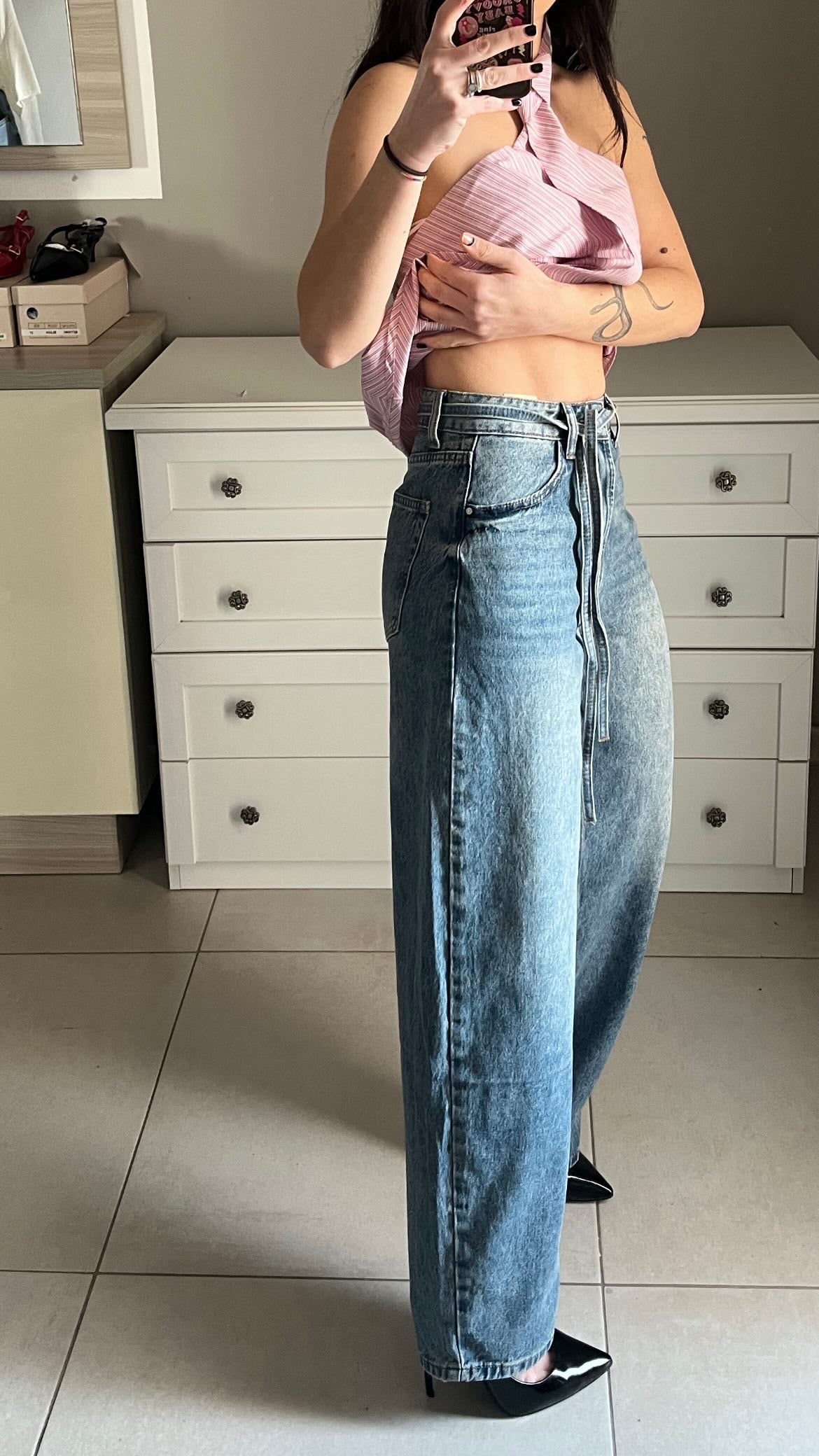 Jeans mom fit blu Altamira