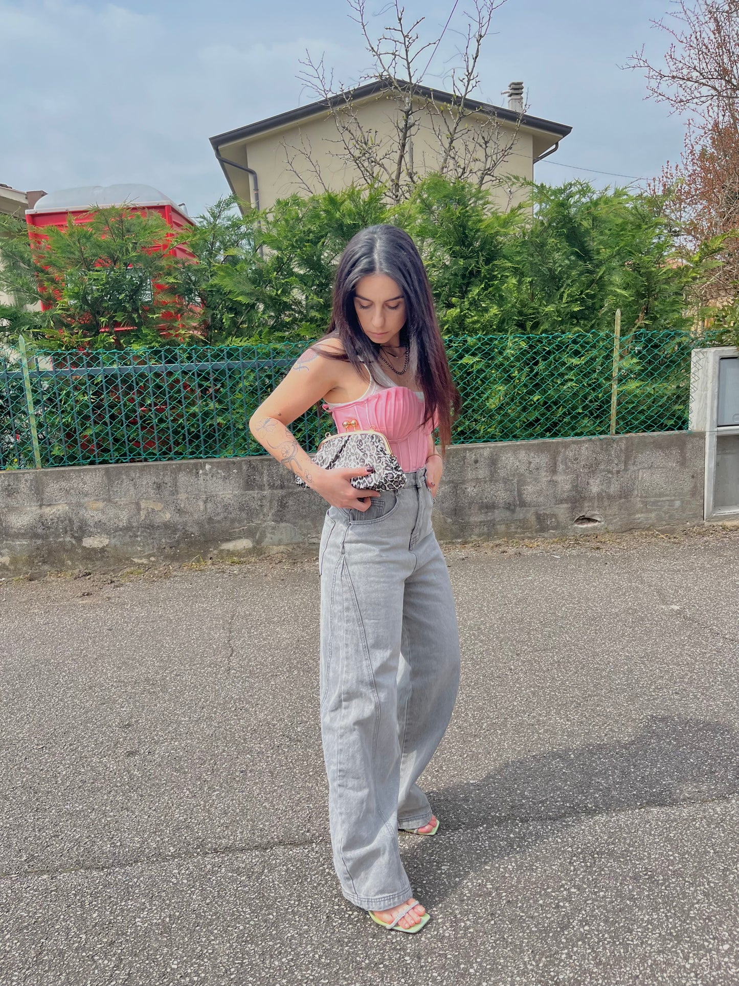 Jeans balloon grigio