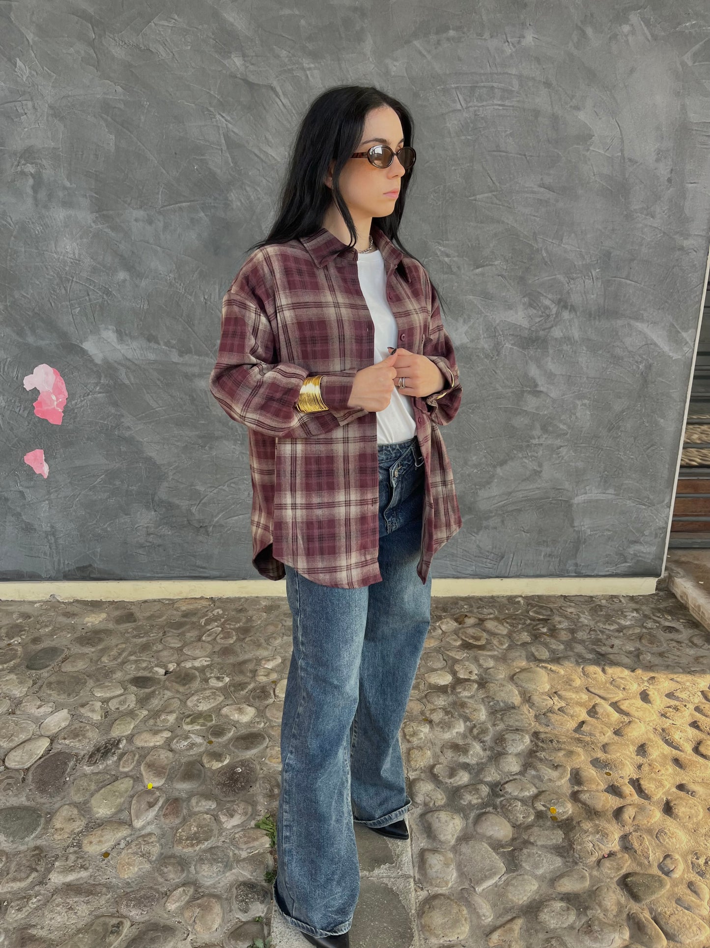 CAMICIA SCOZZESE BORGOGNA