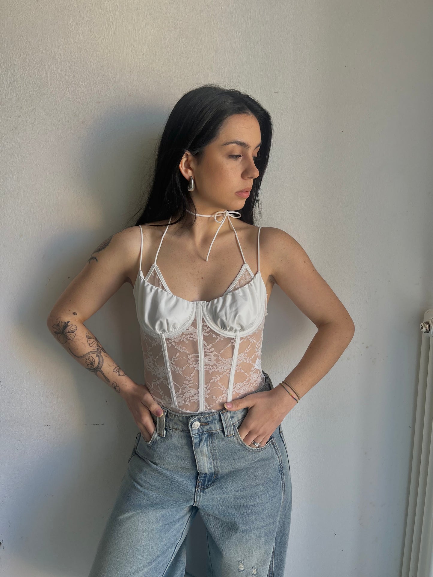 Body pizzo bianco