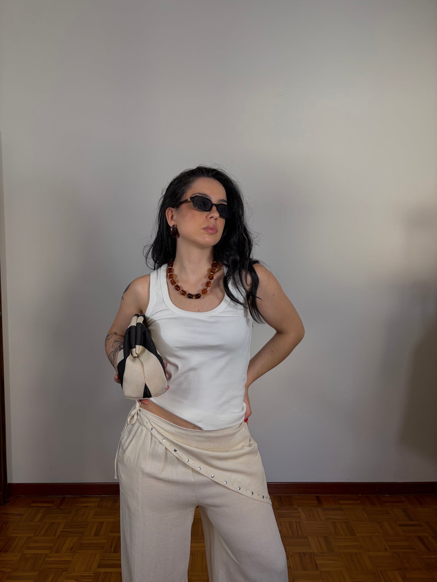 COORDINATO/PANTALONE TENERIFE PANNA