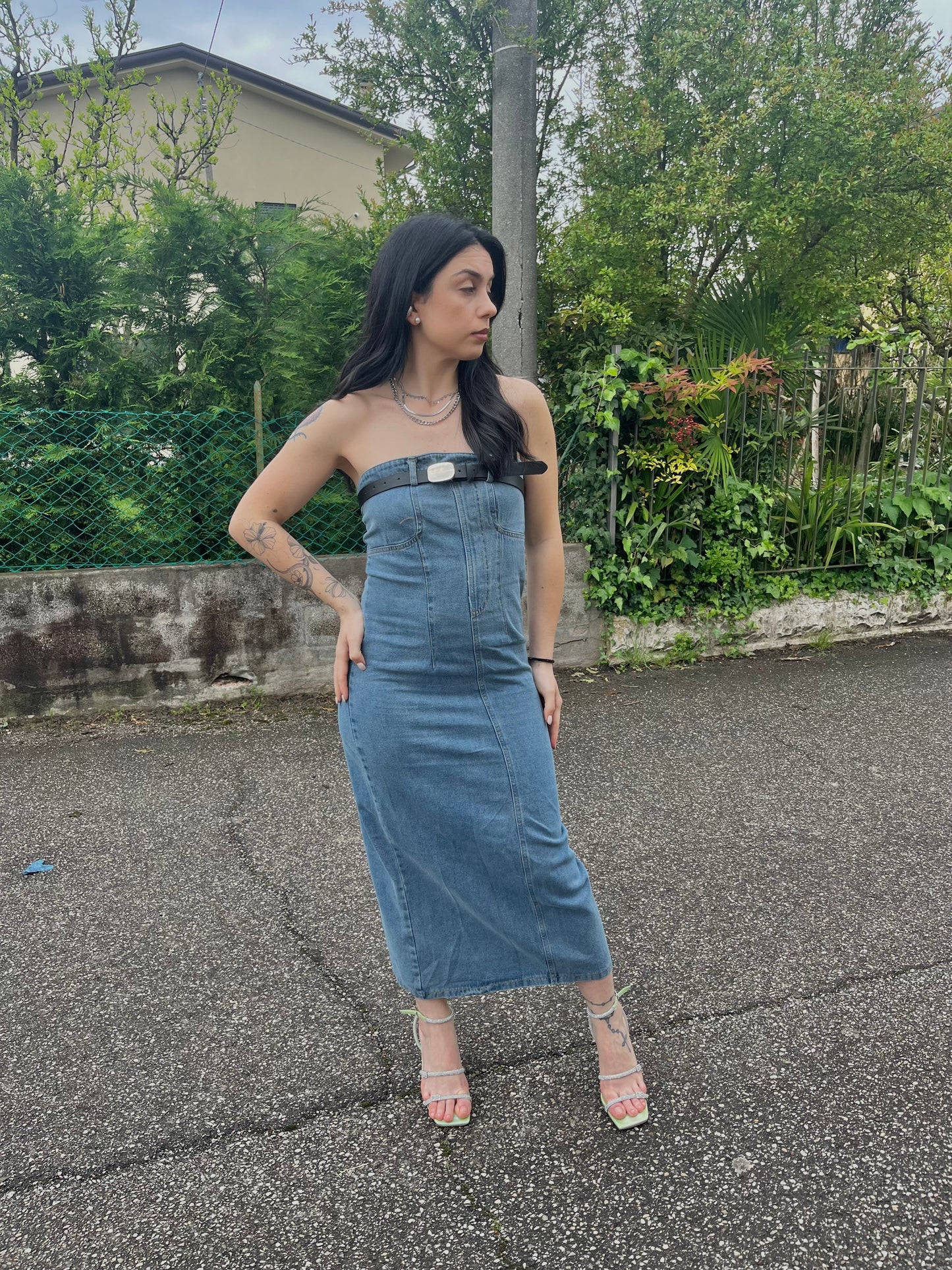 Coordinato lungo denim