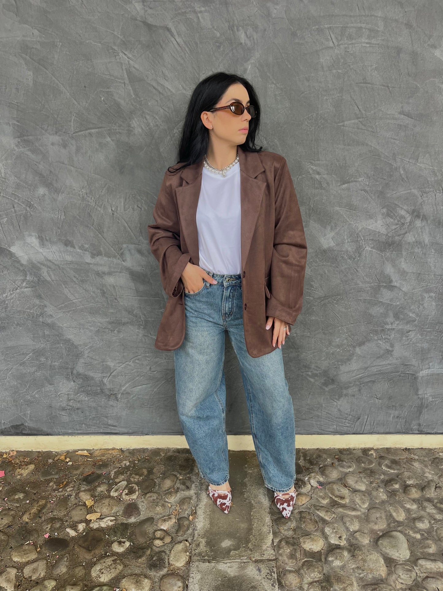 BLAZER CAMOSCIO CIOCCOLATO