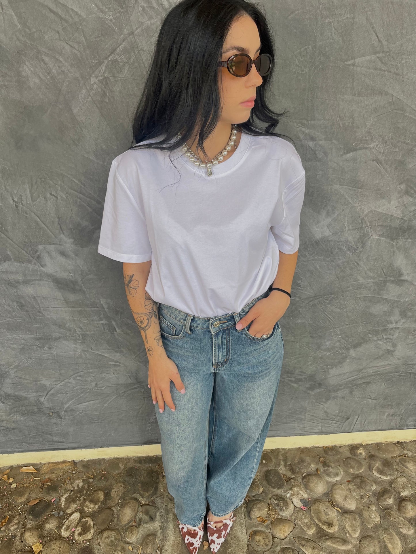 T-SHIRT BASICA BIANCA