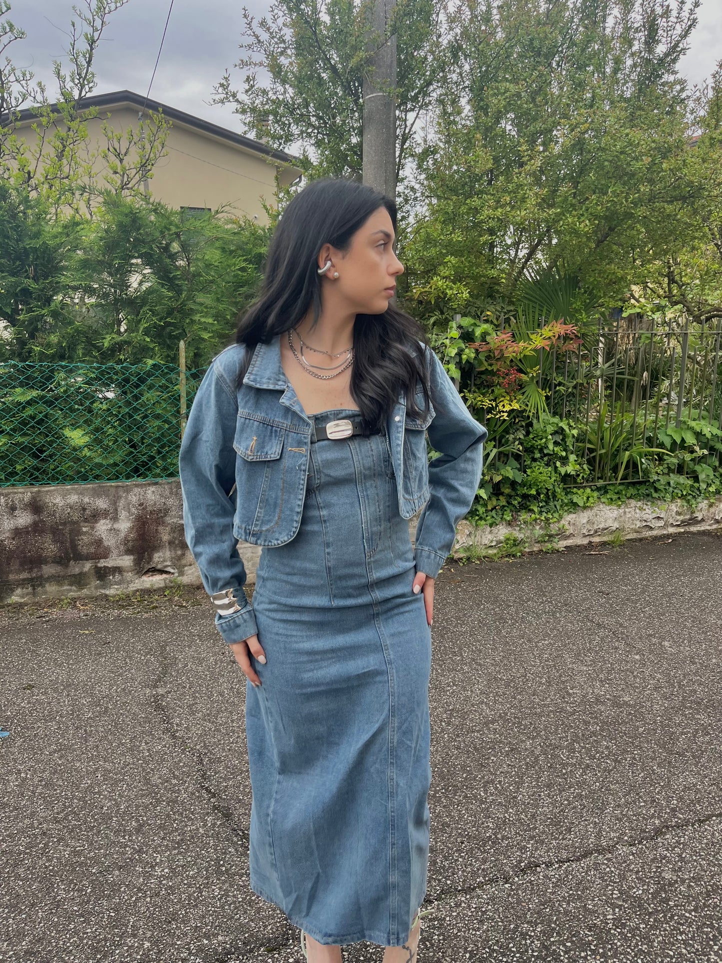 Coordinato lungo denim