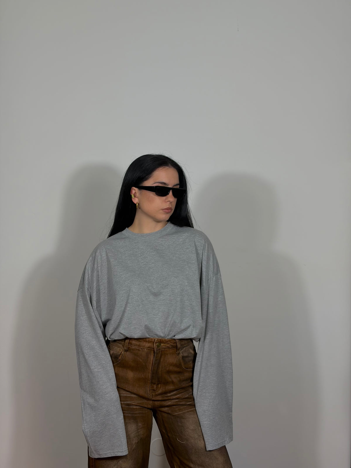 MAGLIA OVERSIZE GRIGIA