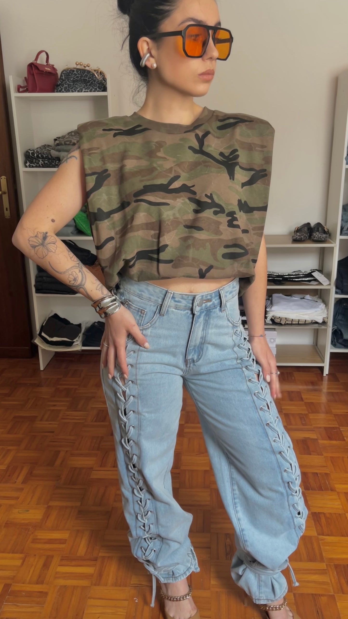 Jeans stringato