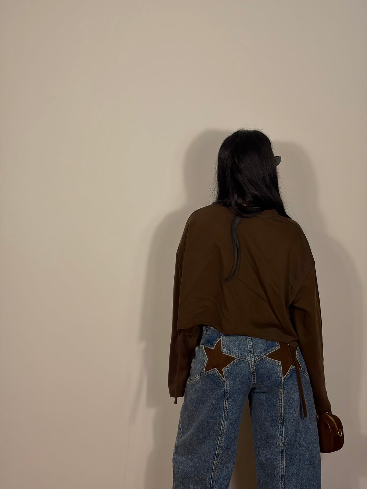 FELPA BROWN TOP CROP