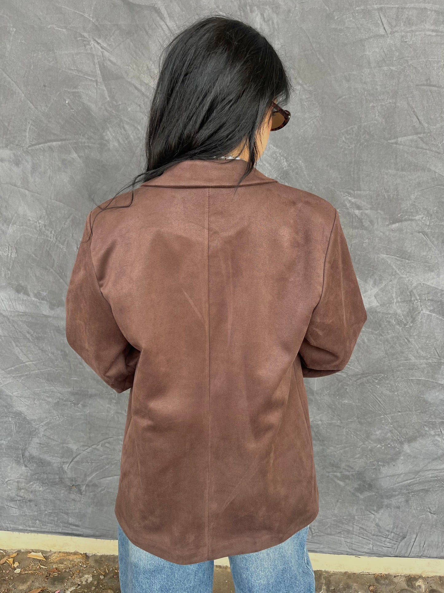 BLAZER CAMOSCIO CIOCCOLATO