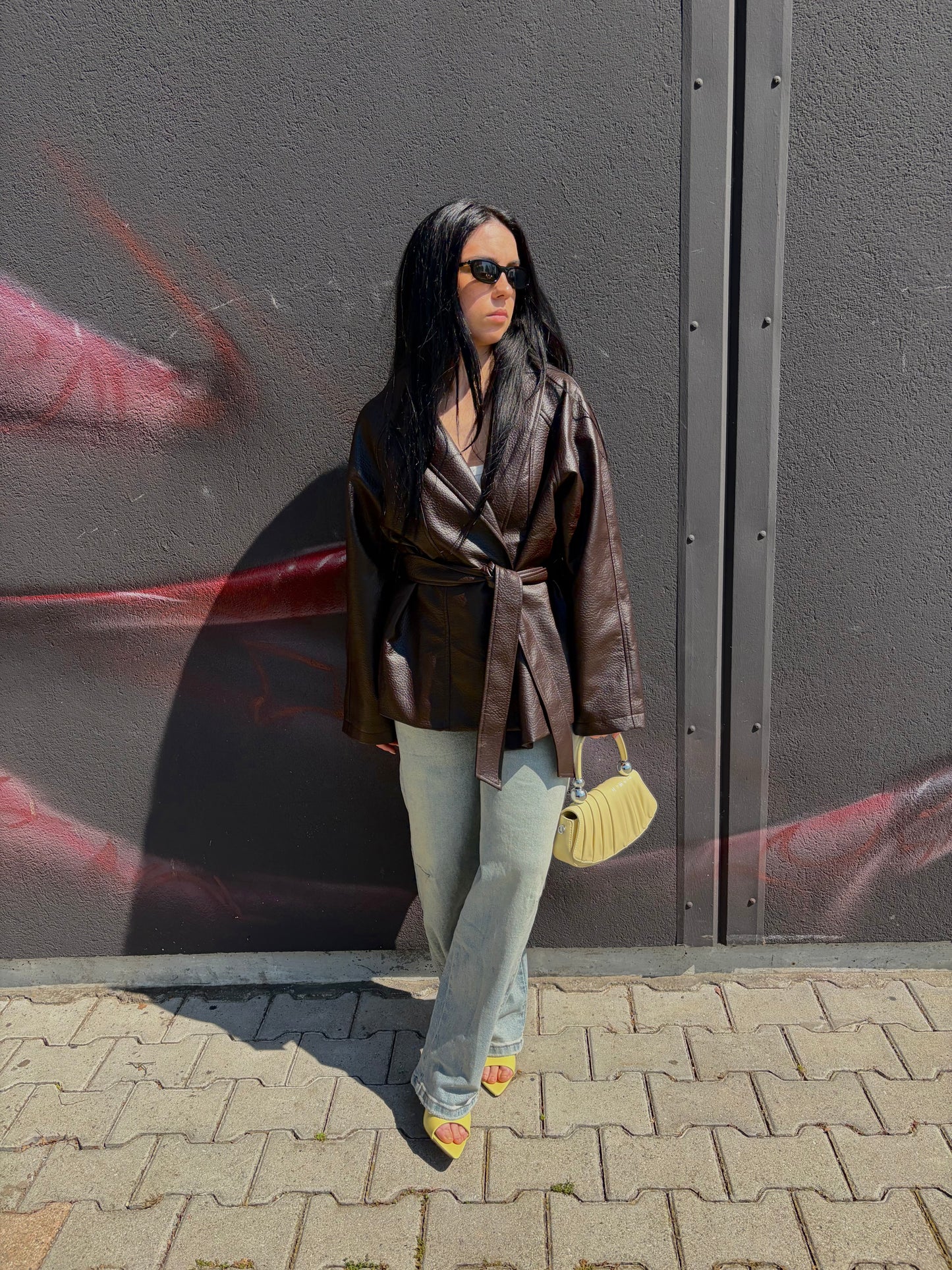 GIACCA KIMONO ECOPELLE