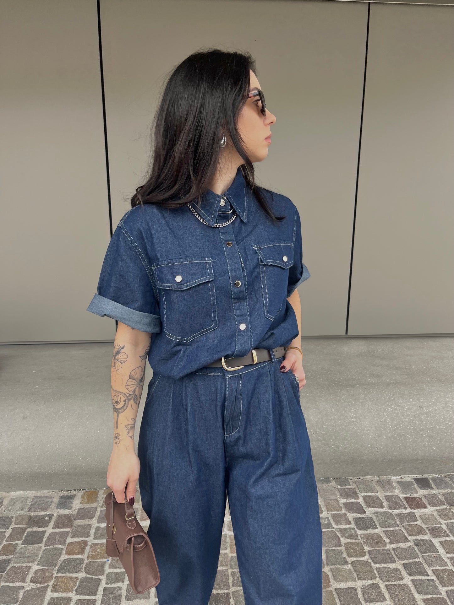 Coordinato denim lavaggio 0