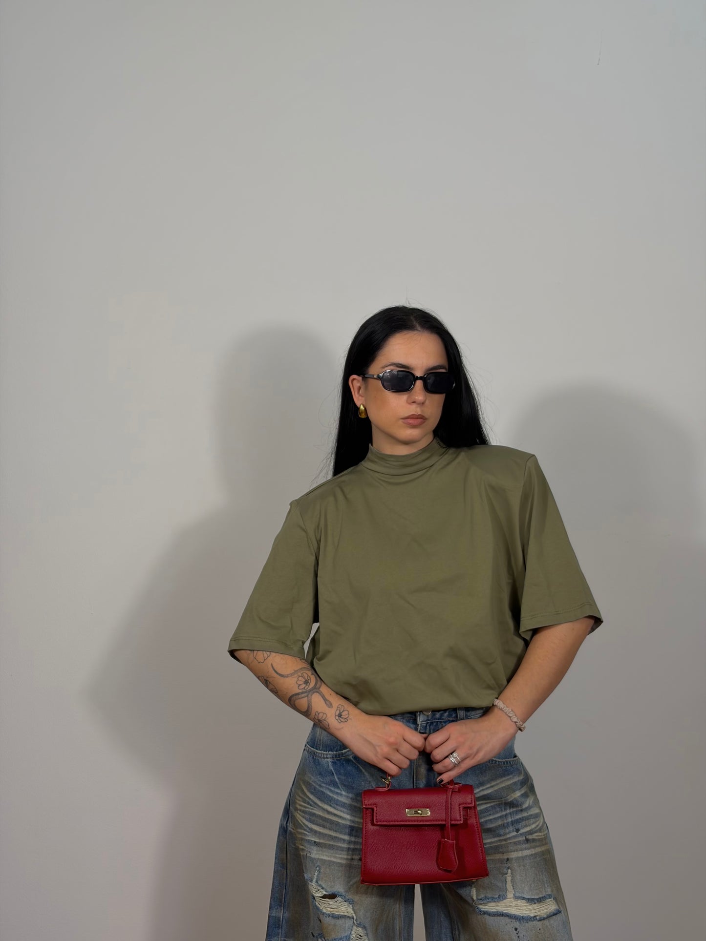 T-SHIRT VERDE OLIVA