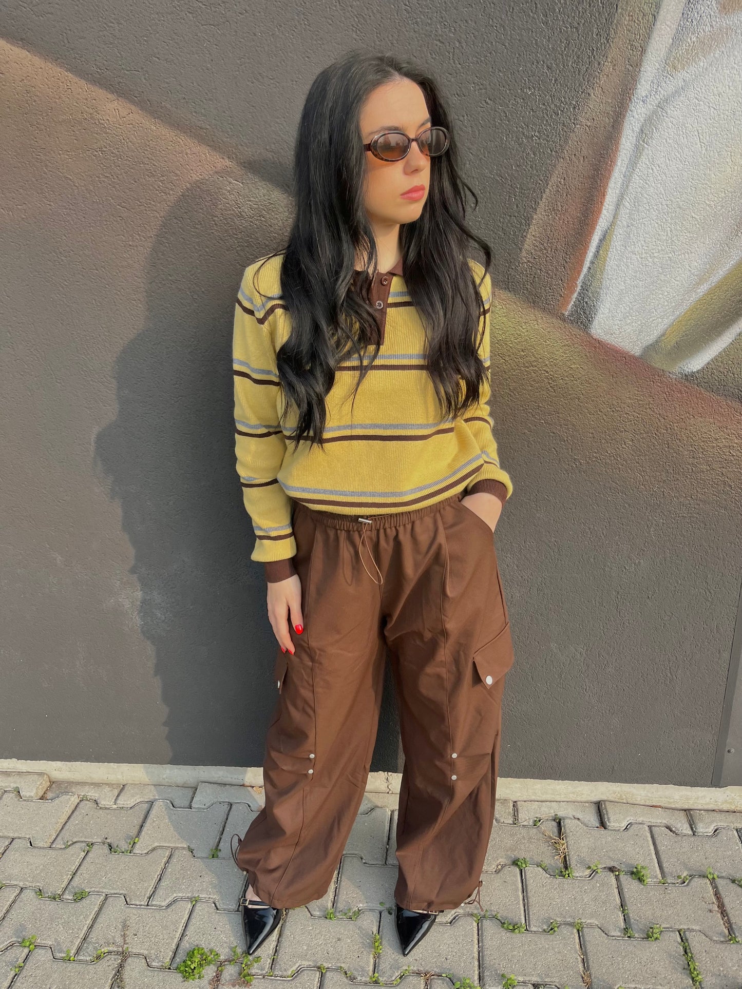 MAGLIONE POLO SENAPE