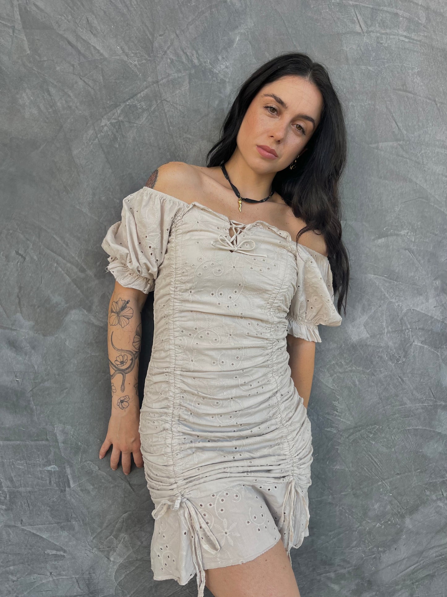 ABITO BEIGE MINI SANGALLO