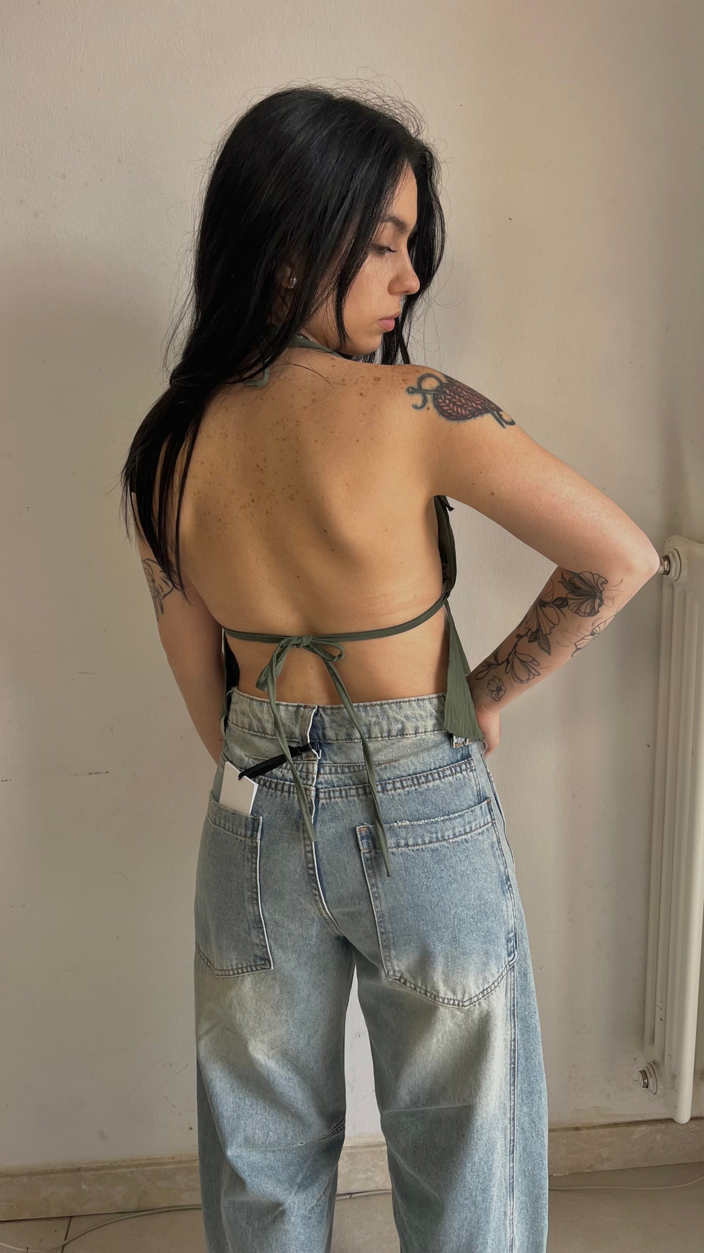 Top Denise verde