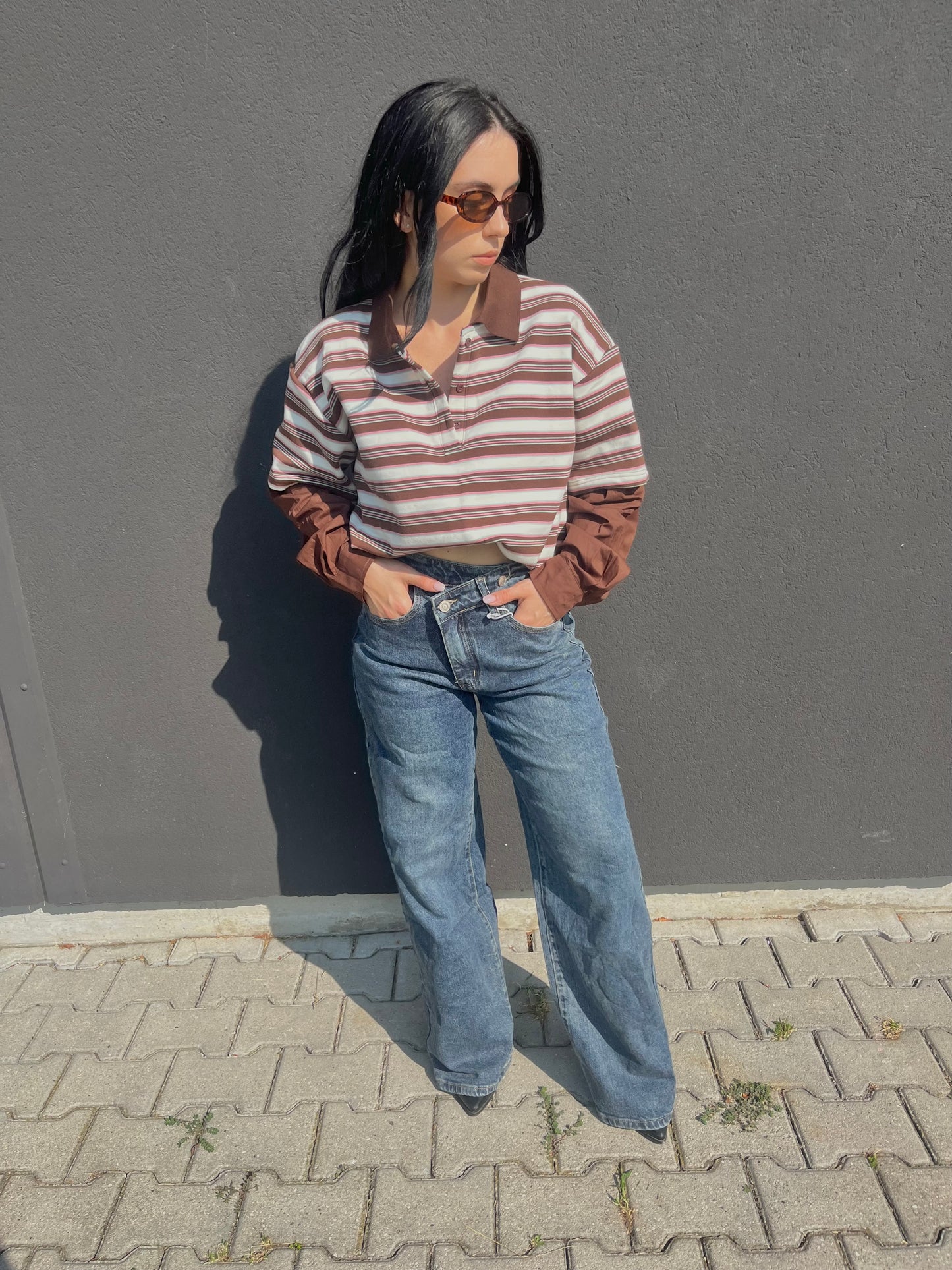 POLO STRIPES RETRO BIANCO/ROSA