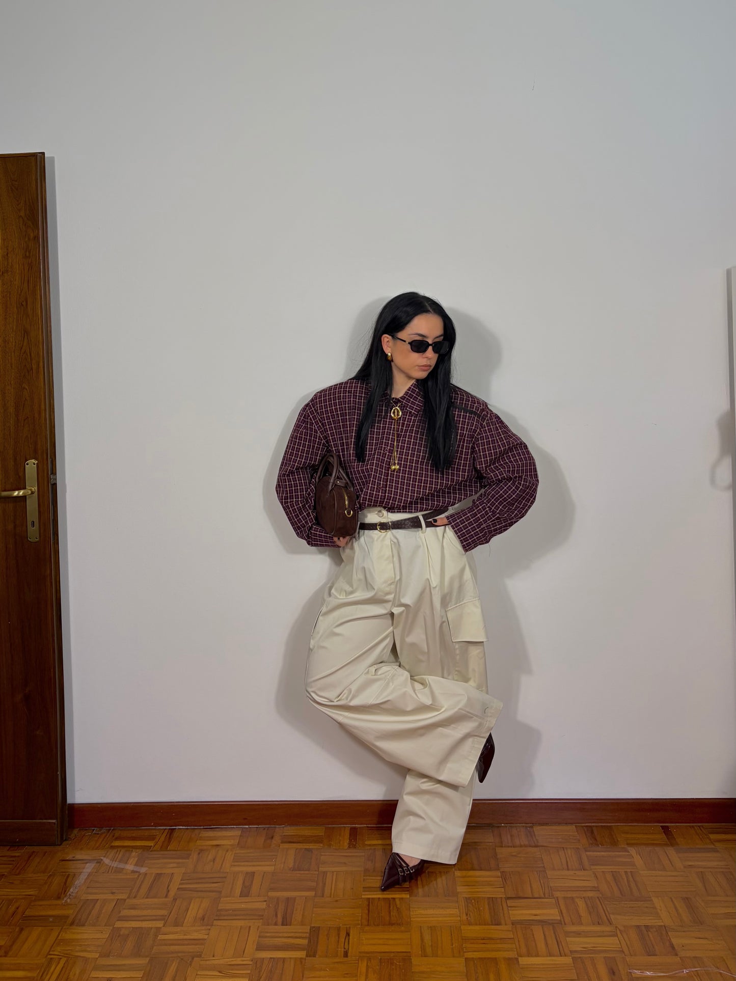 PANTALONE CARGO BIANCO