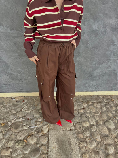 PANTALONE CARGO MARRONE