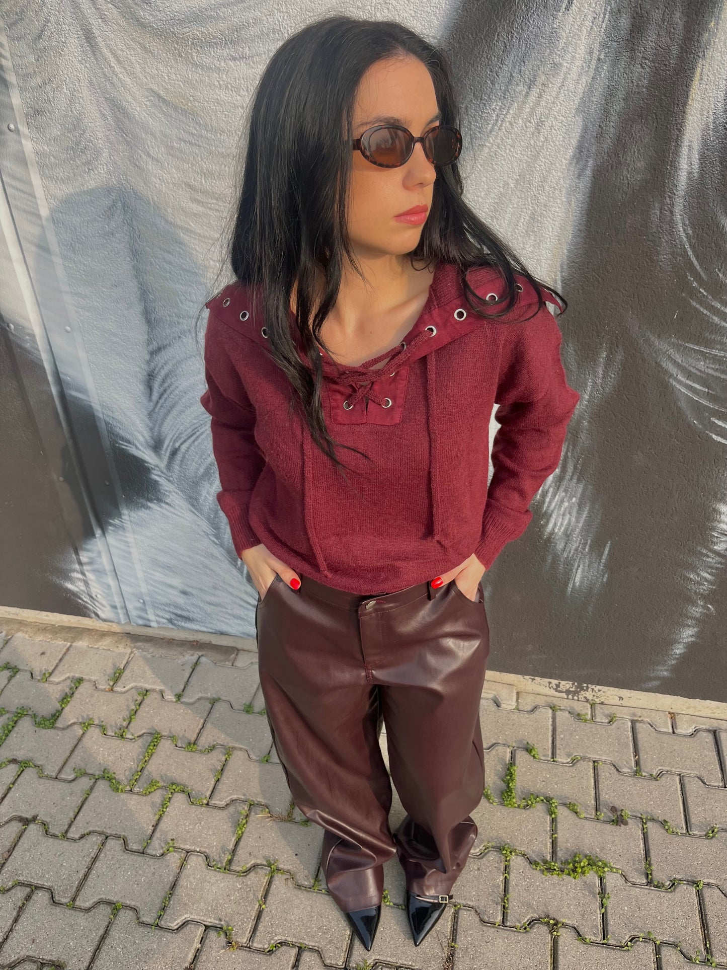 PULLOVER SOFT BORDEAUX