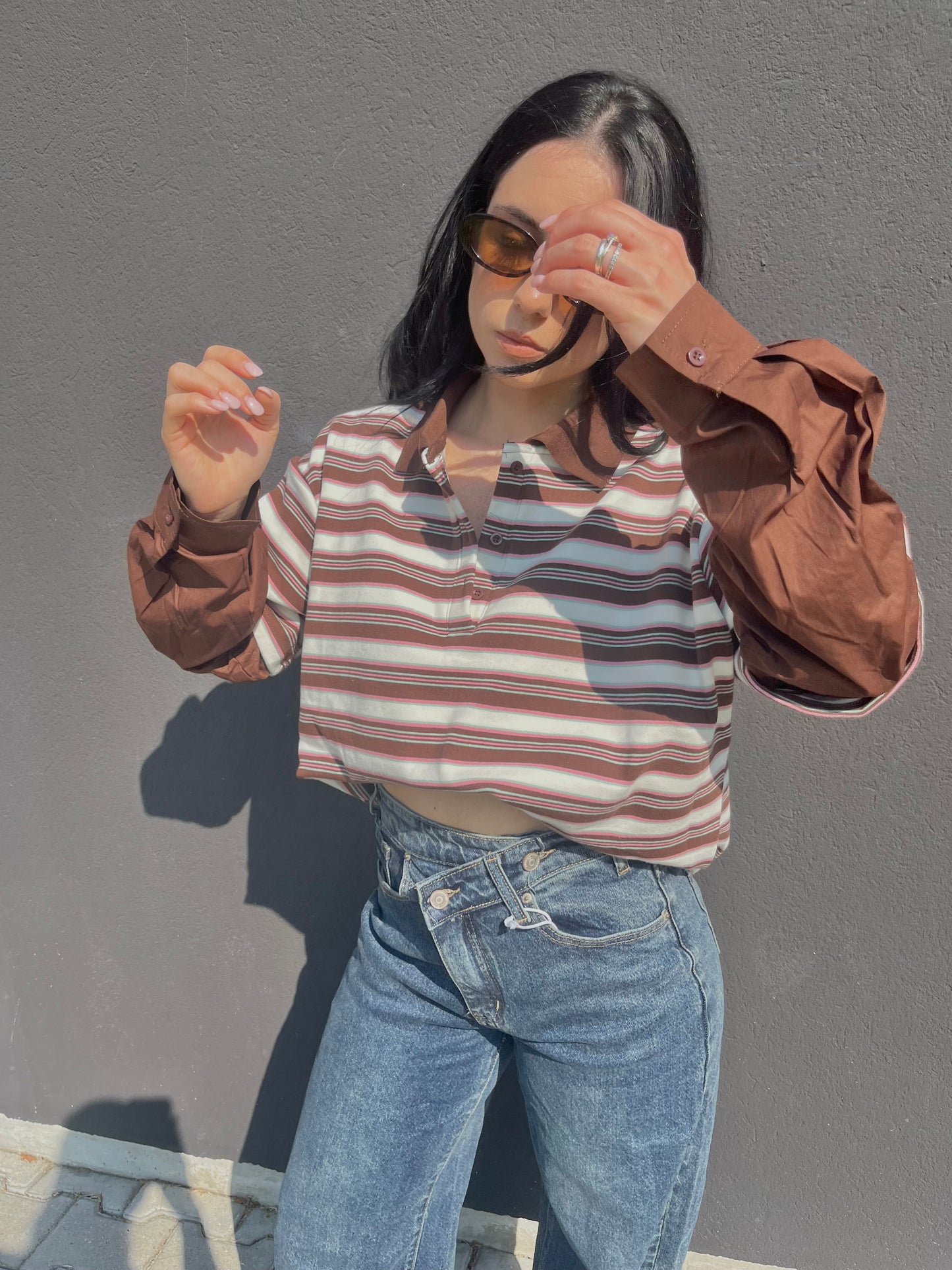 POLO STRIPES RETRO BIANCO/ROSA