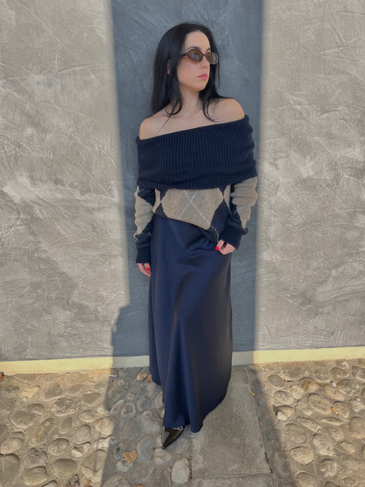 GONNA RASO BLU NOTTE