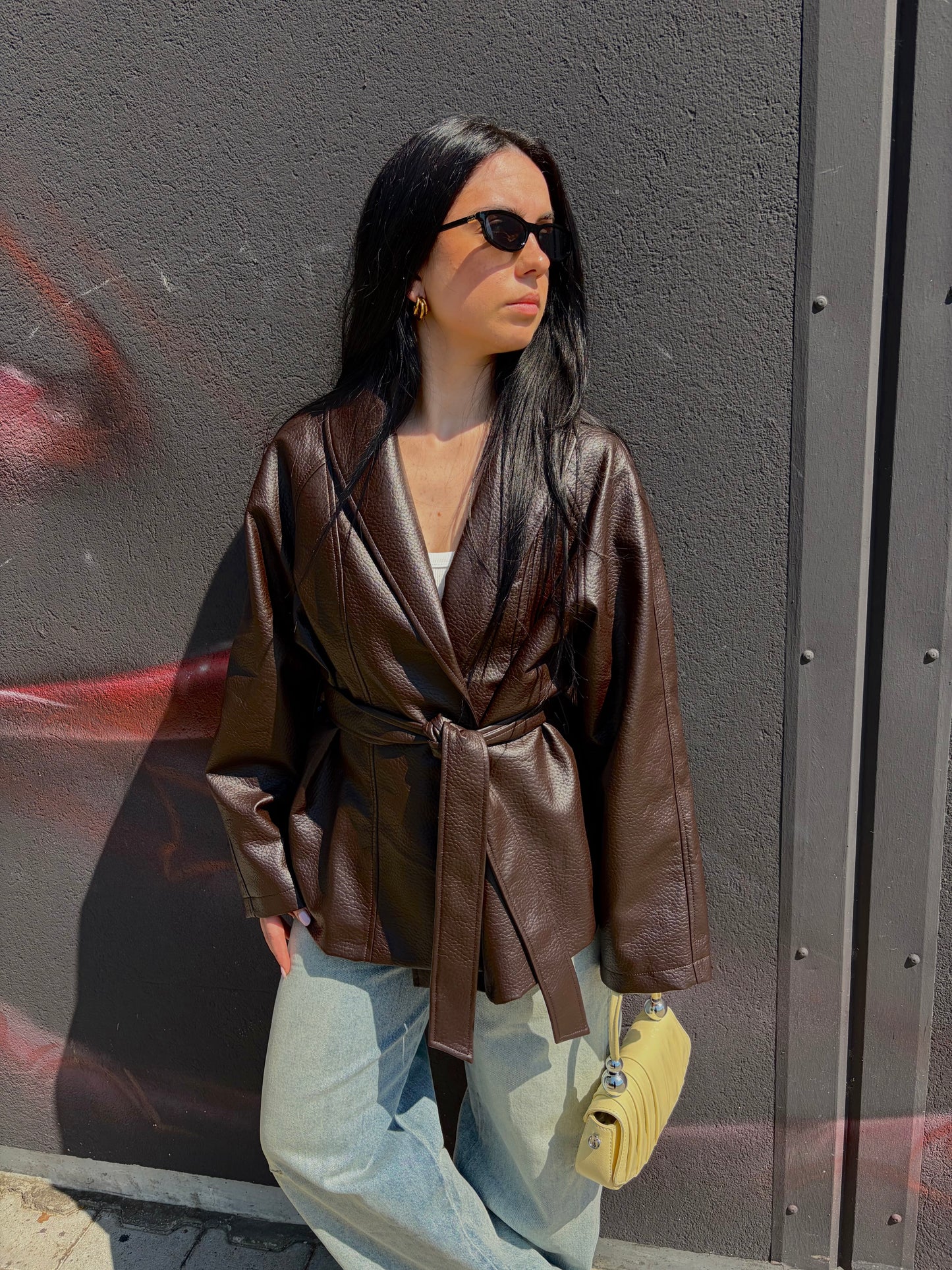 GIACCA KIMONO ECOPELLE