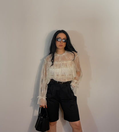 MAGLIA PIZZO PANNA