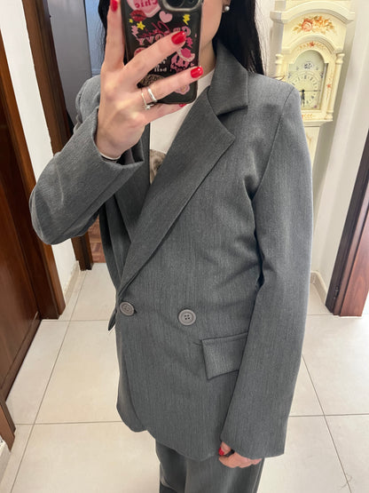 Blazer in figura grigio