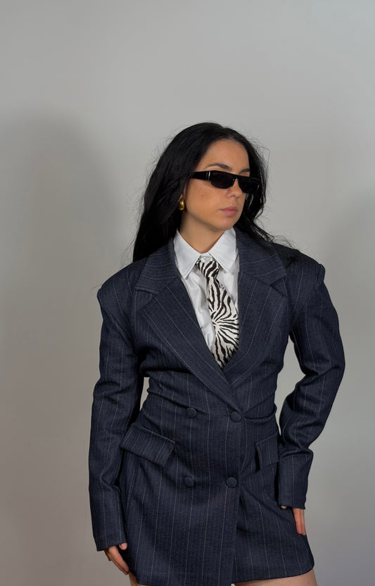 BLAZER/DRESS EFFETTO DENIM