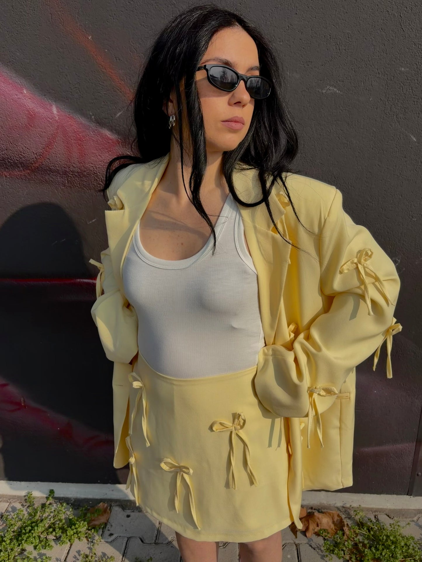 COORDINATO FIOCCO GIALLO