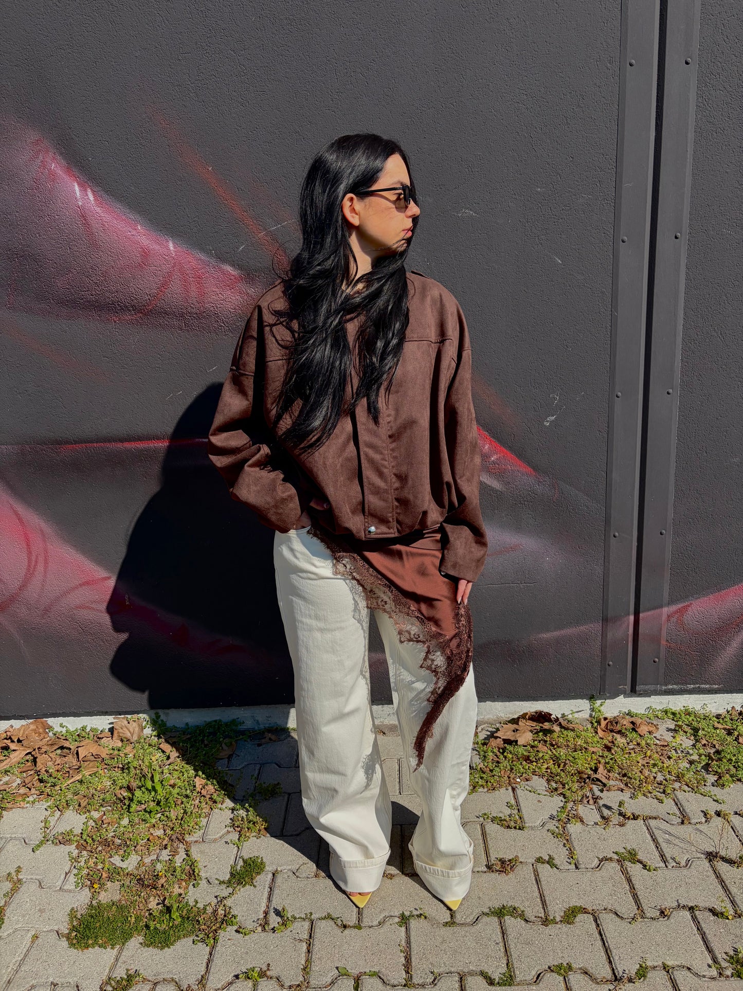 BOMBER SUEDE CIOCCOLATO