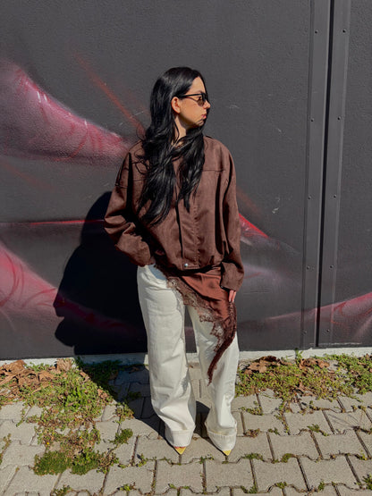 BOMBER SUEDE CIOCCOLATO