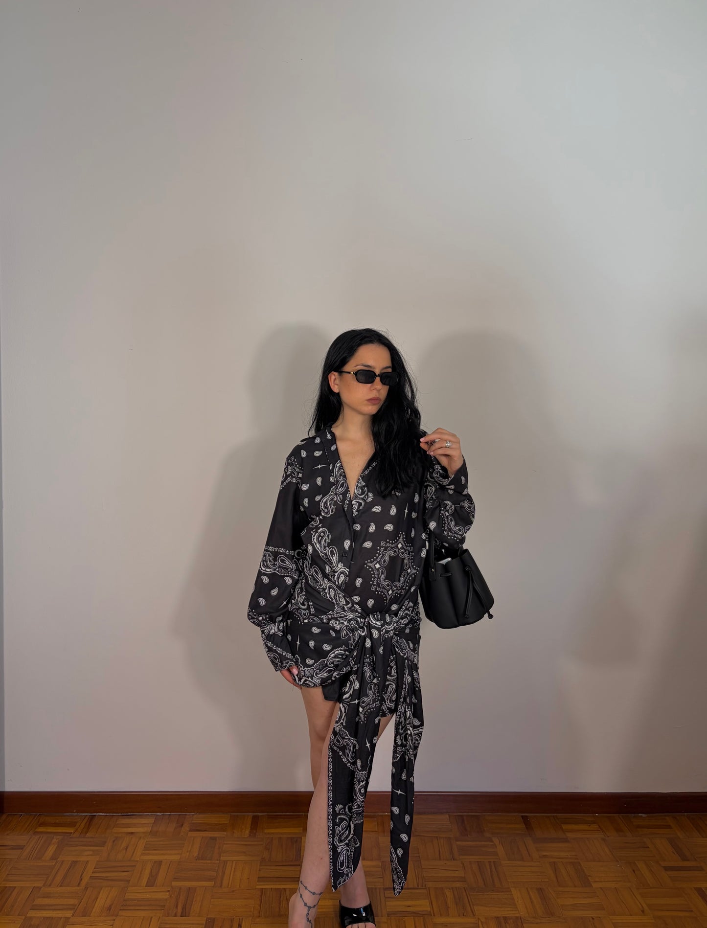 COMPLETO CAMICIA E GONNA PAREO BLACK