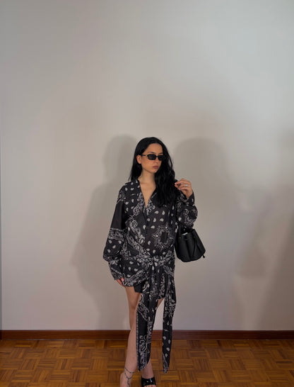 COMPLETO CAMICIA E GONNA PAREO BLACK
