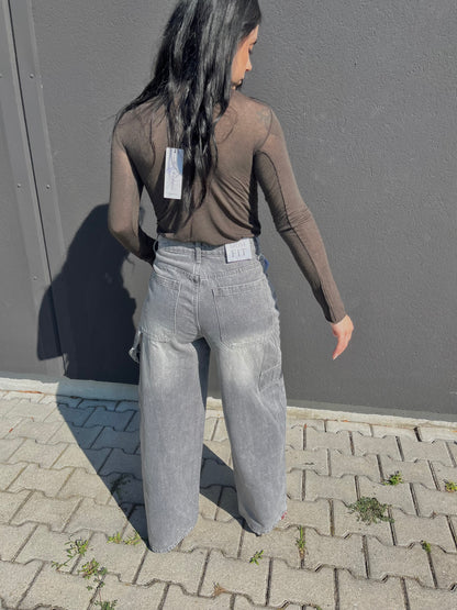 JEANS GRIGIO CHIARO