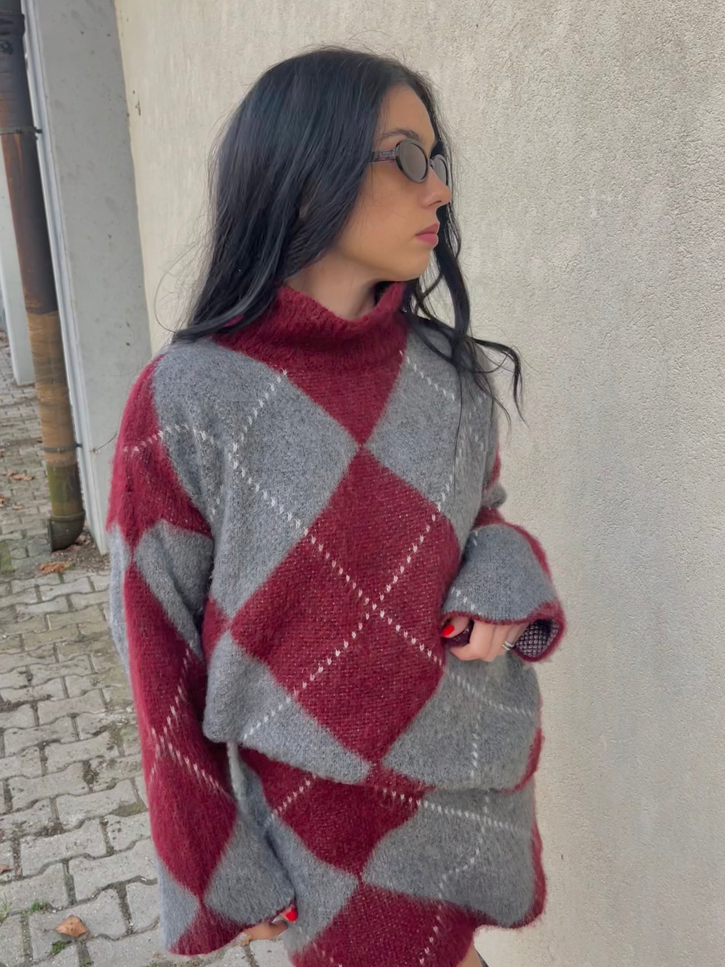 COMPLETO IN LANA MAGLIONE E GONNA