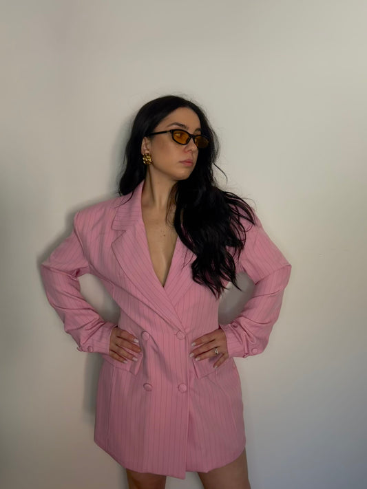 DRESS/BLAZER GESSATO ROSA