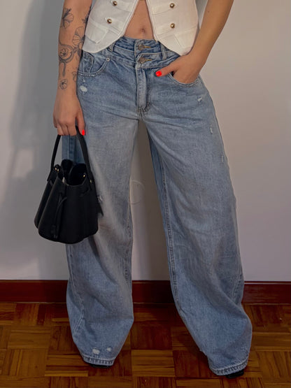 DENIM DOPPIO BOTTONE