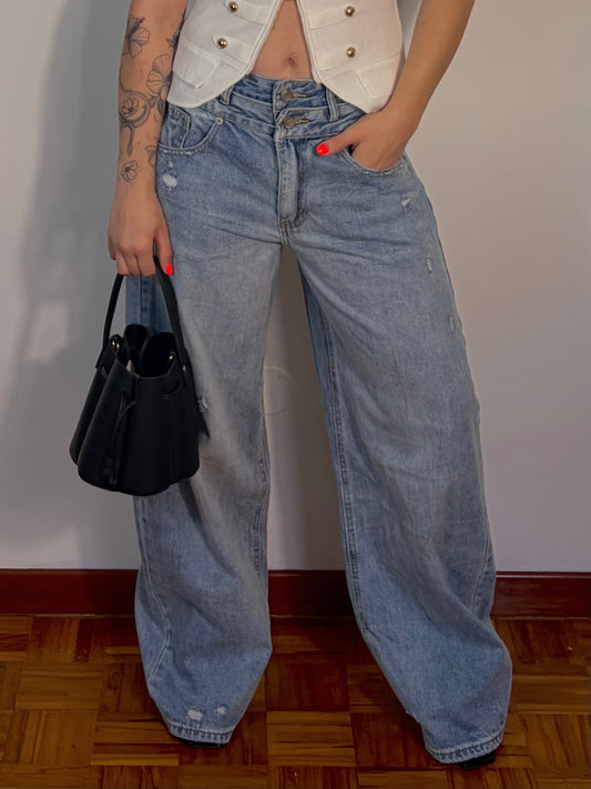 DENIM DOPPIO BOTTONE
