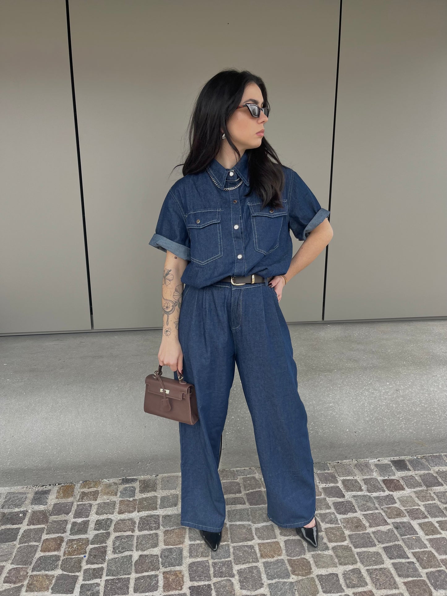Coordinato denim lavaggio 0