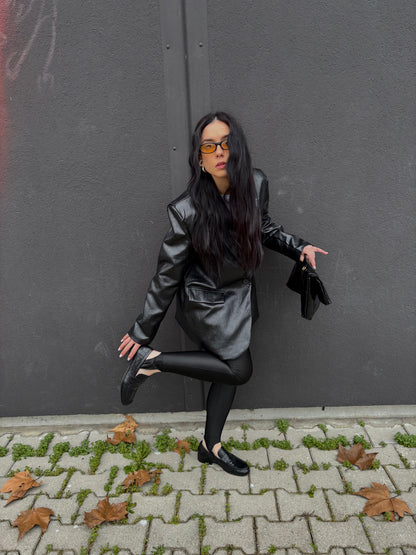 BLAZER ECOPELLE NERO