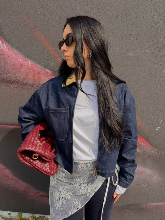 GIACCA CROPPED DENIM