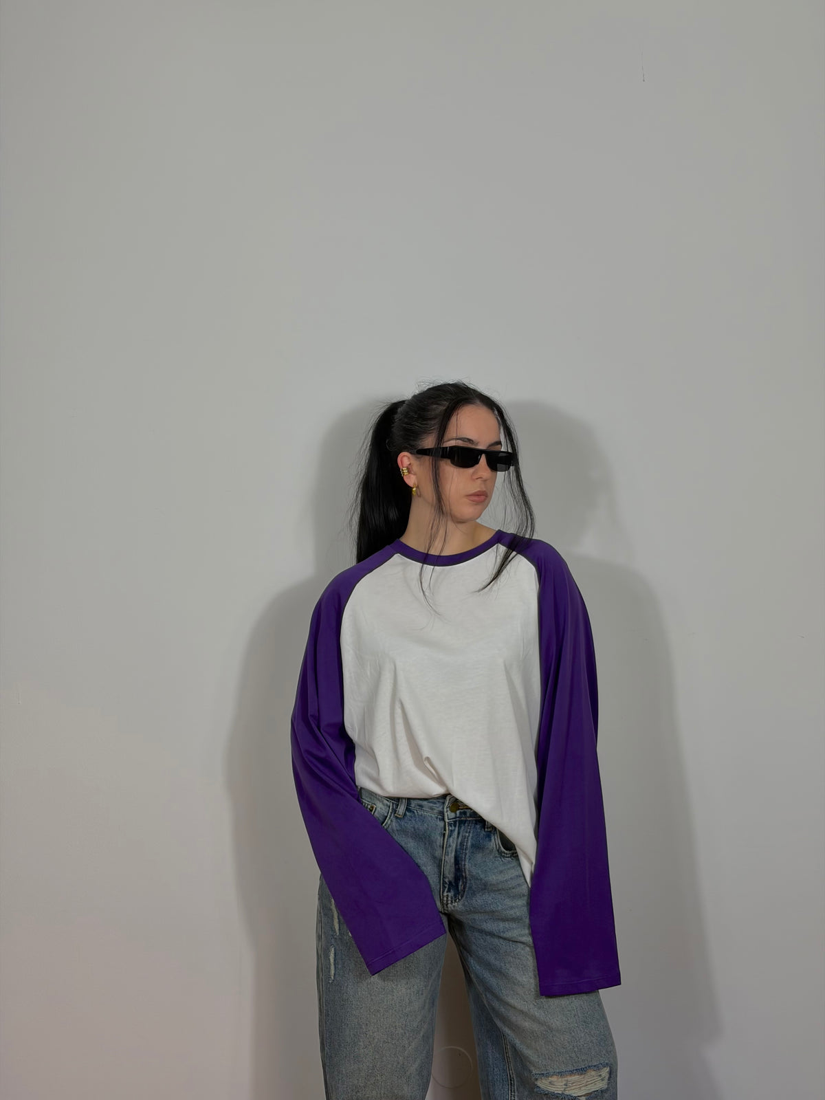 MAGLIA BICOLOR PURPLE