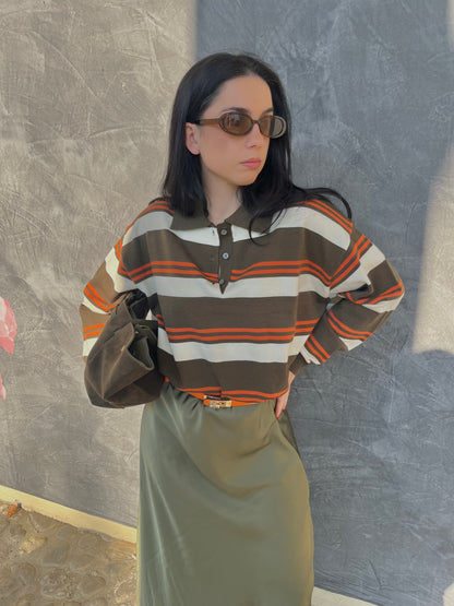 POLO IN MAGLIA A RIGHE