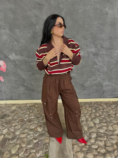PANTALONE CARGO MARRONE