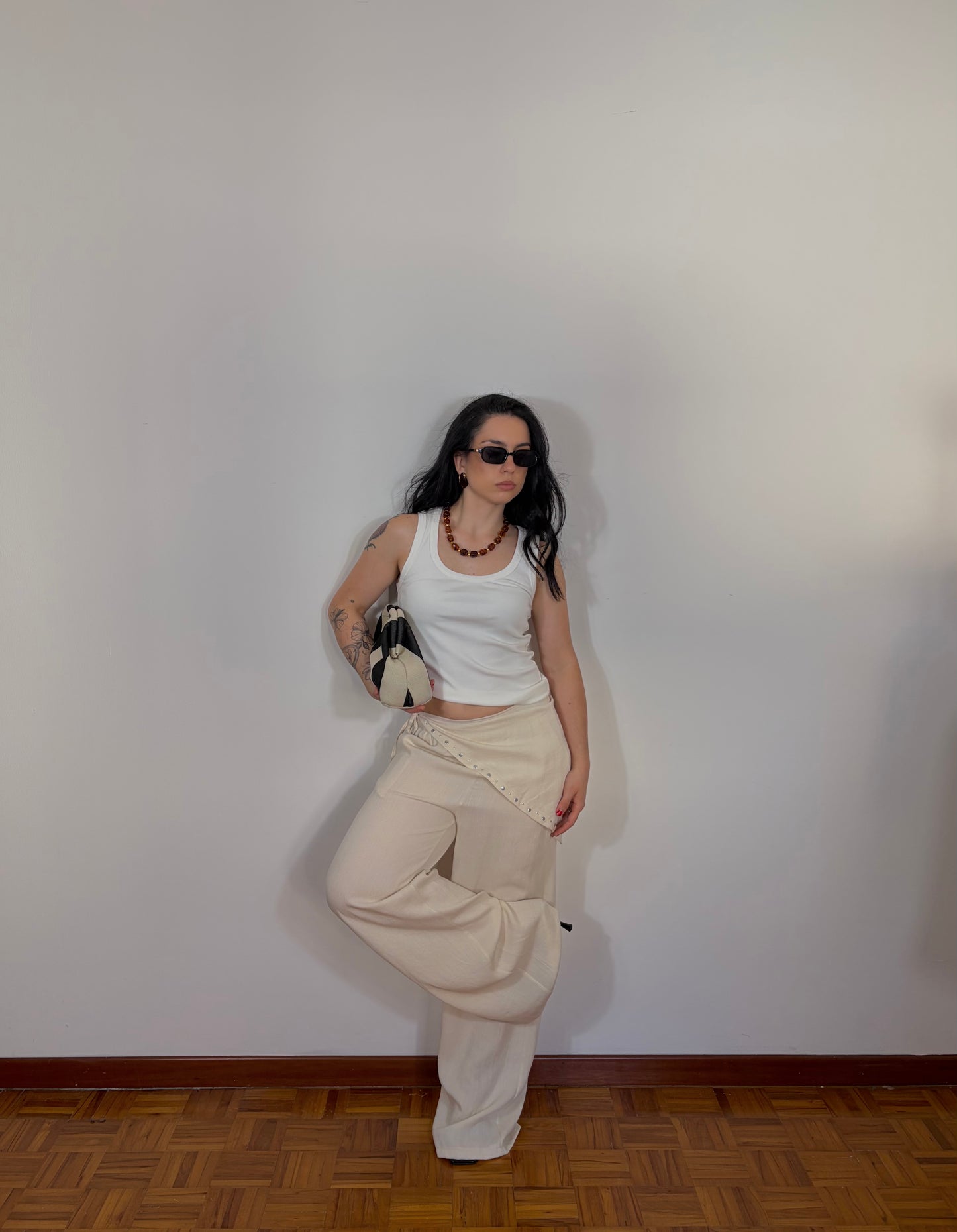 COORDINATO/PANTALONE TENERIFE PANNA