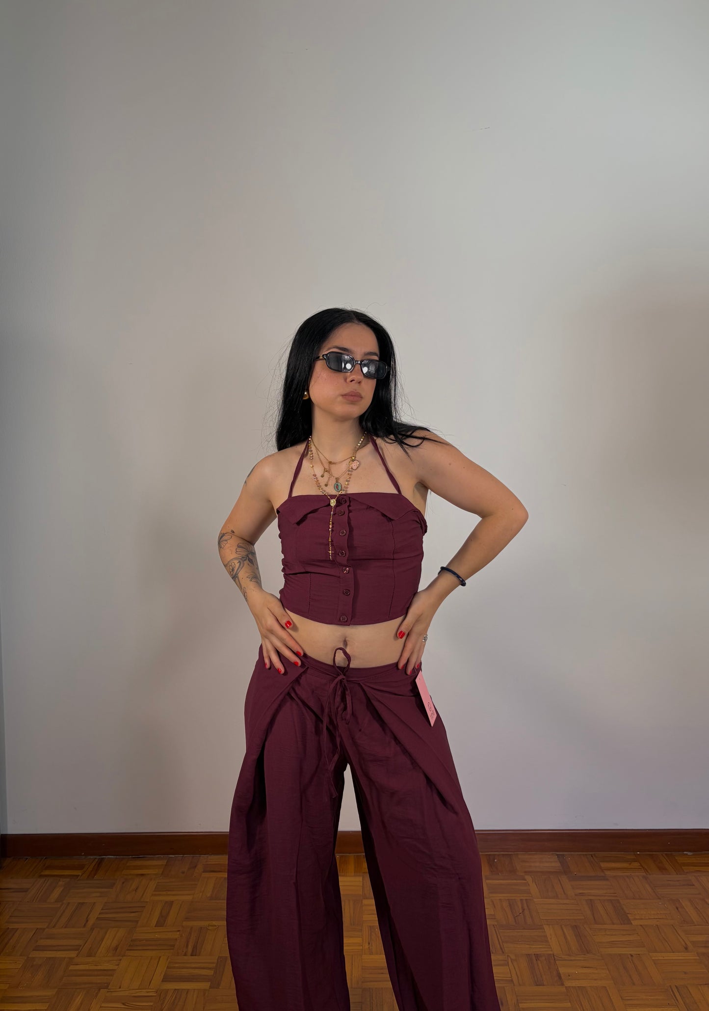COORDINATO MELODY BORGOGNA